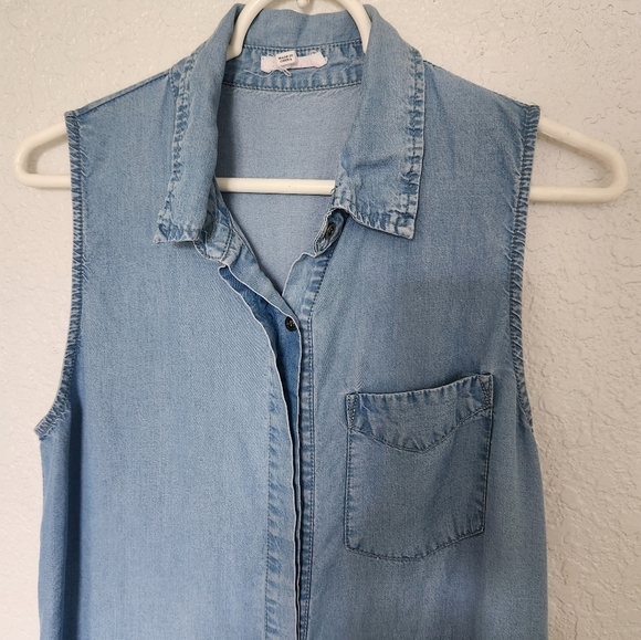 Women's denim Like Button Tank dress size small - Picture 4 of 10